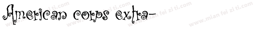 American corps extra字体转换